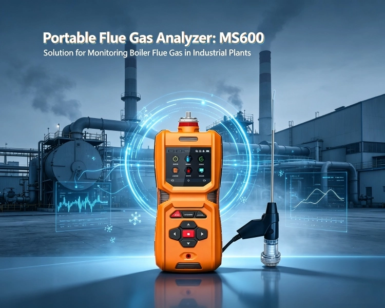 راه حل پایش گازهای دودکش بویلر در کارخانه های صنعتی | MS600-FG | CO و O2 بهینه سازی احتراق مبتنی بر داده های دوگانه